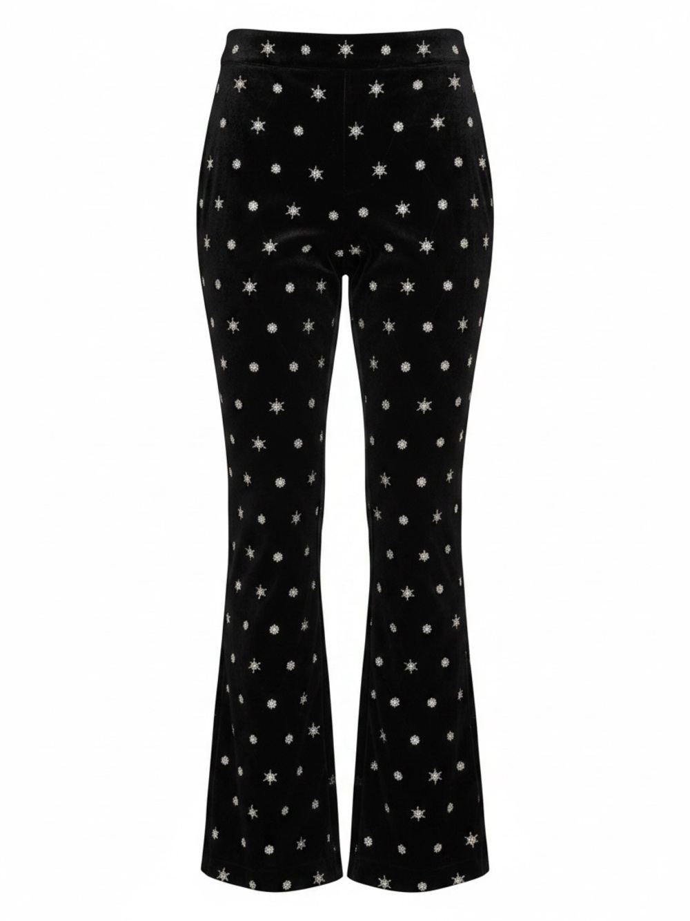 NEW Chelsea & Violet
Liliana Velvet Beaded Stars High
Rise Flare Pants SZ 6